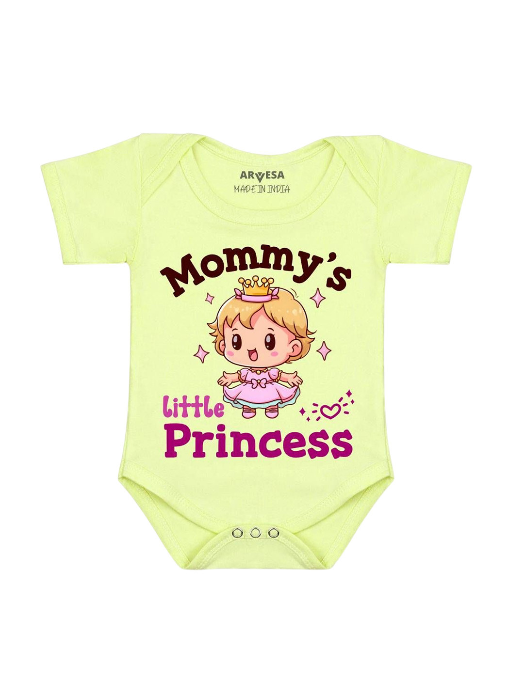 Arvesa Mommy Little Prince Printed Bodysuit