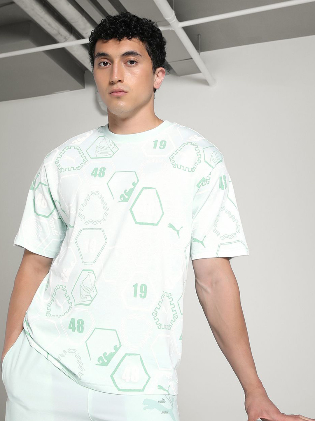 Puma Premium Ess Relaxed AOP Tee