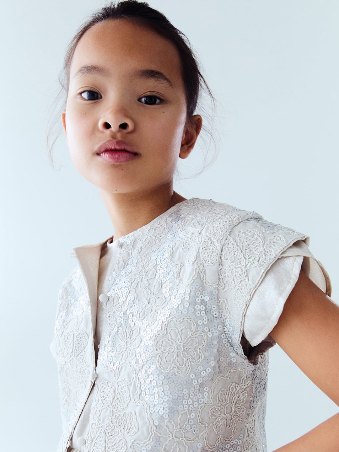 Mango Kids Girls Embellished Waistcoat