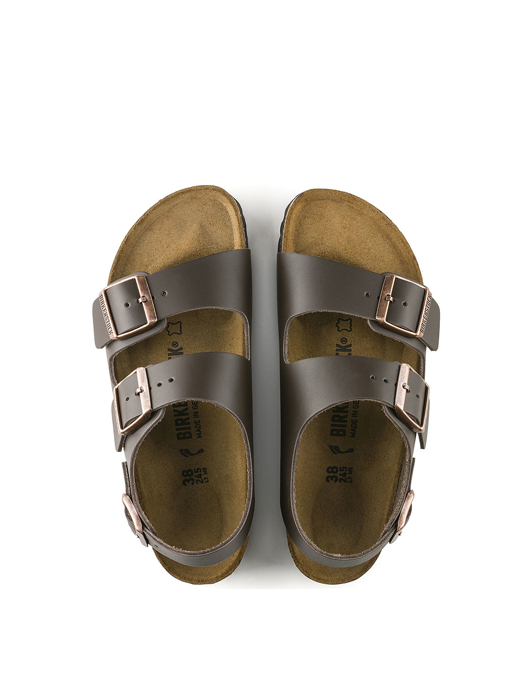 Birkenstock Milano Natural Leather Narrow Width Back Strap Sandals