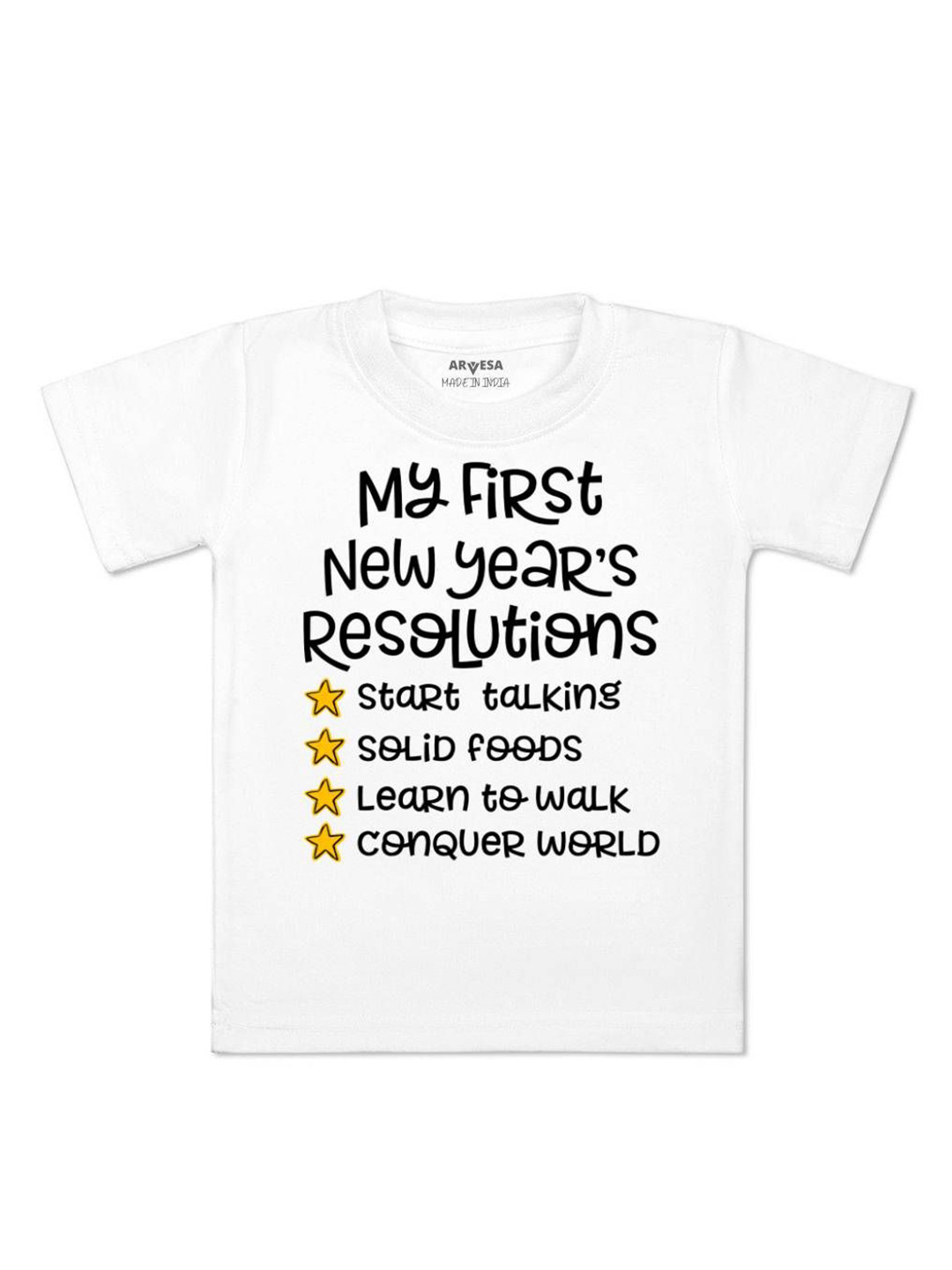 Arvesa First New Year Printed Kids Unisex T-shirt
