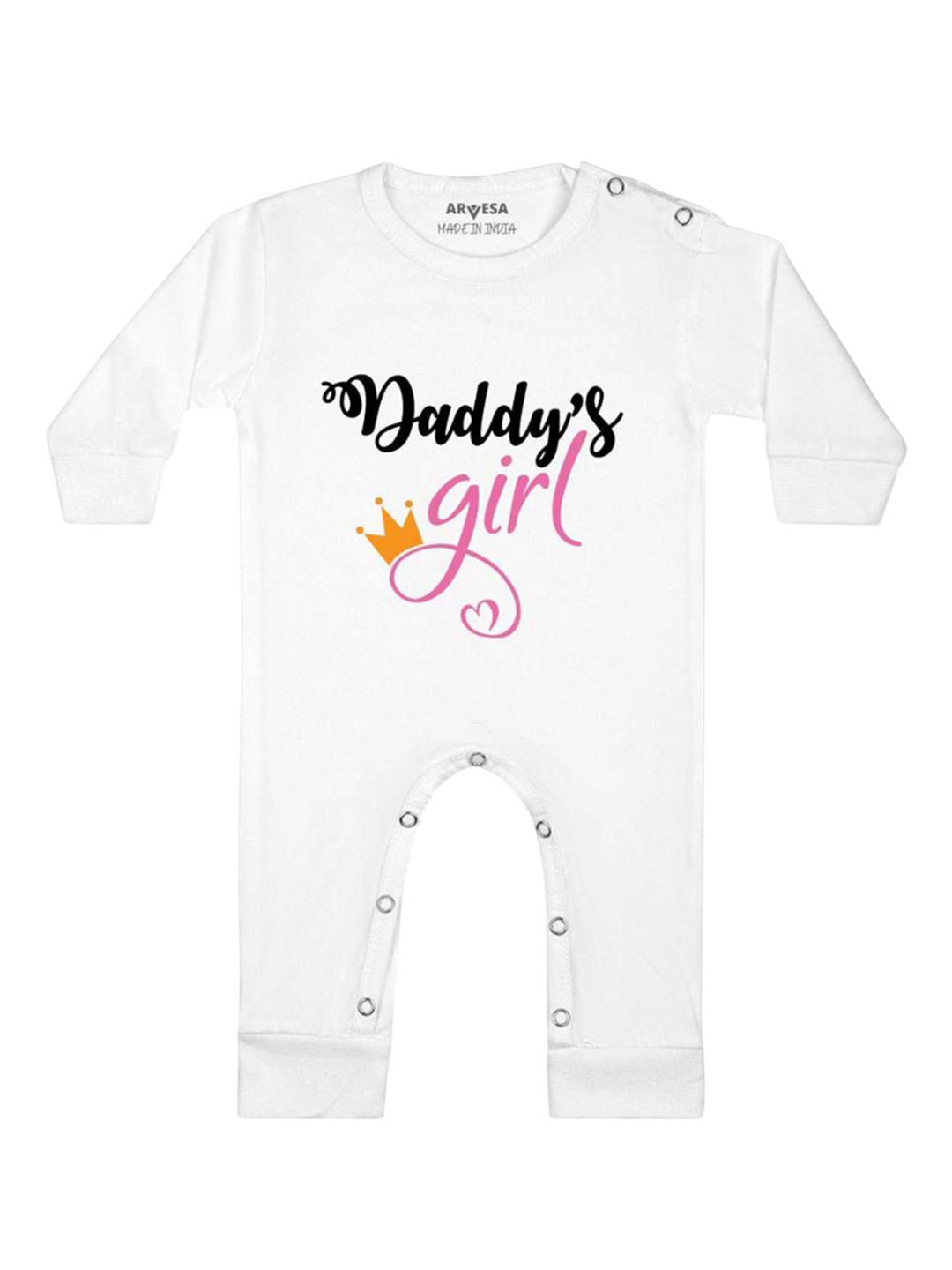 Arvesa Kids Daddy Girl Printed Baby Romper