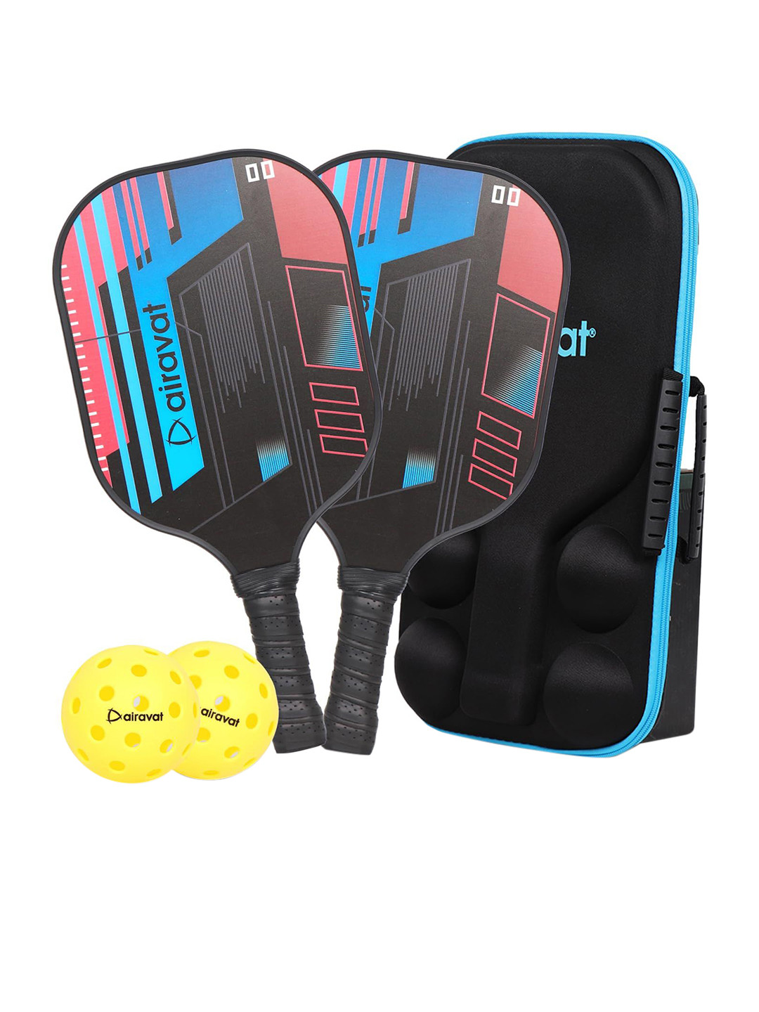 AIRAVAT 4-Pcs Printed Bang Pickleball Paddle Set