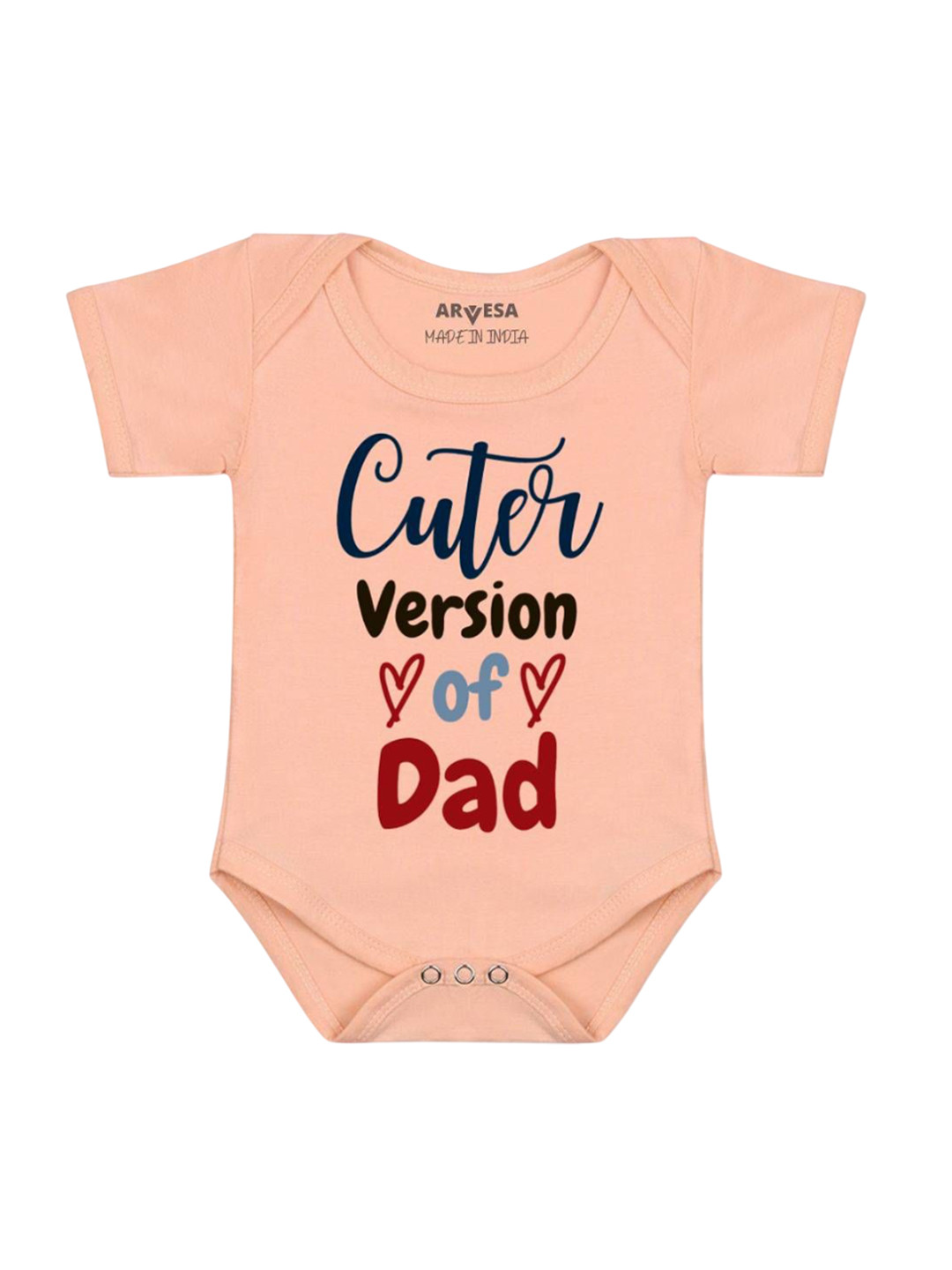 Arvesa Infants Kids Cuter Version Of Dad Printed Cotton Bodysuit