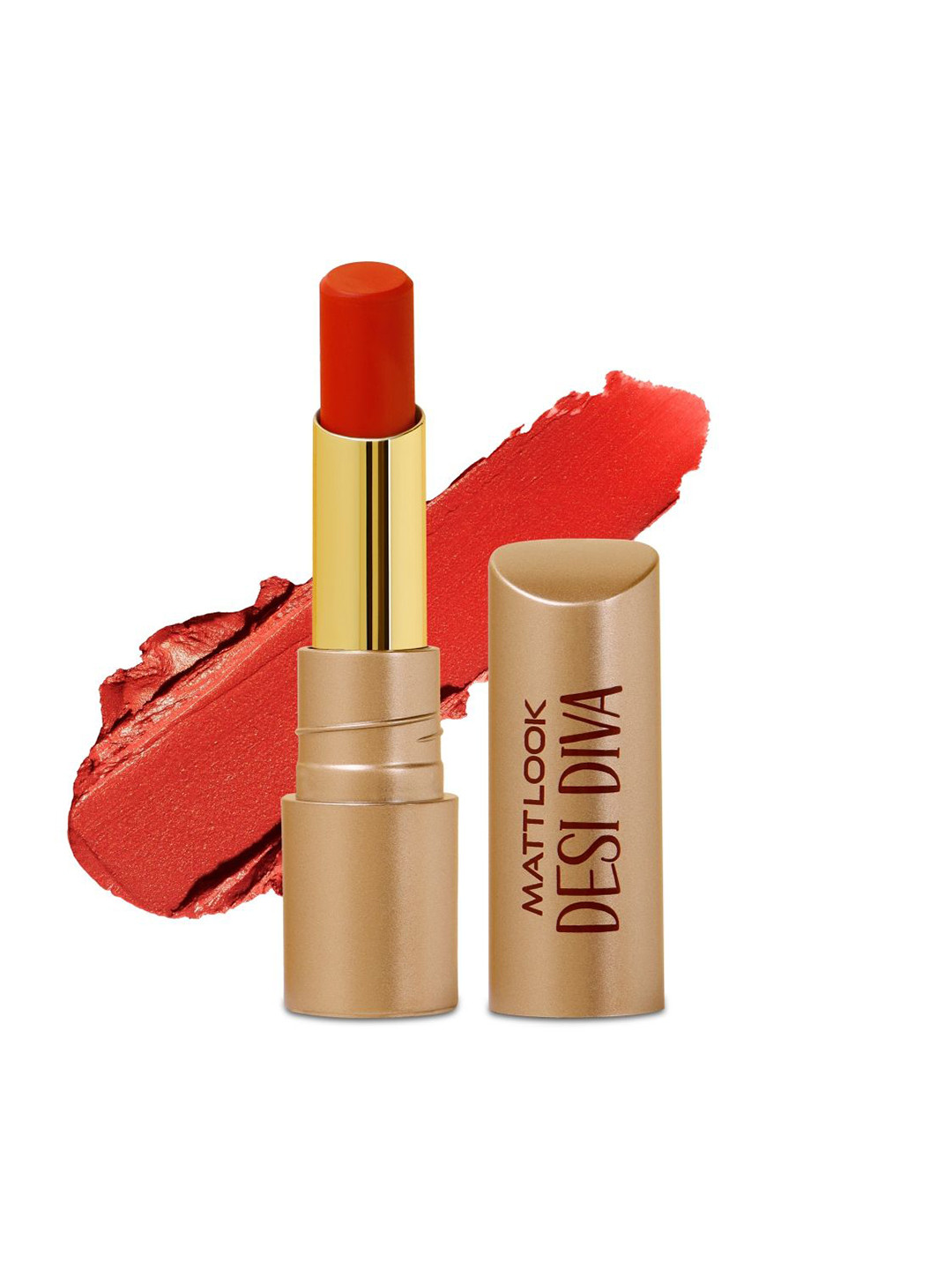 MATTLOOK Desi Diva HD Matte Lipstick Enriched With Hyaluronic Acid- 3.8 g- Red Alert-02