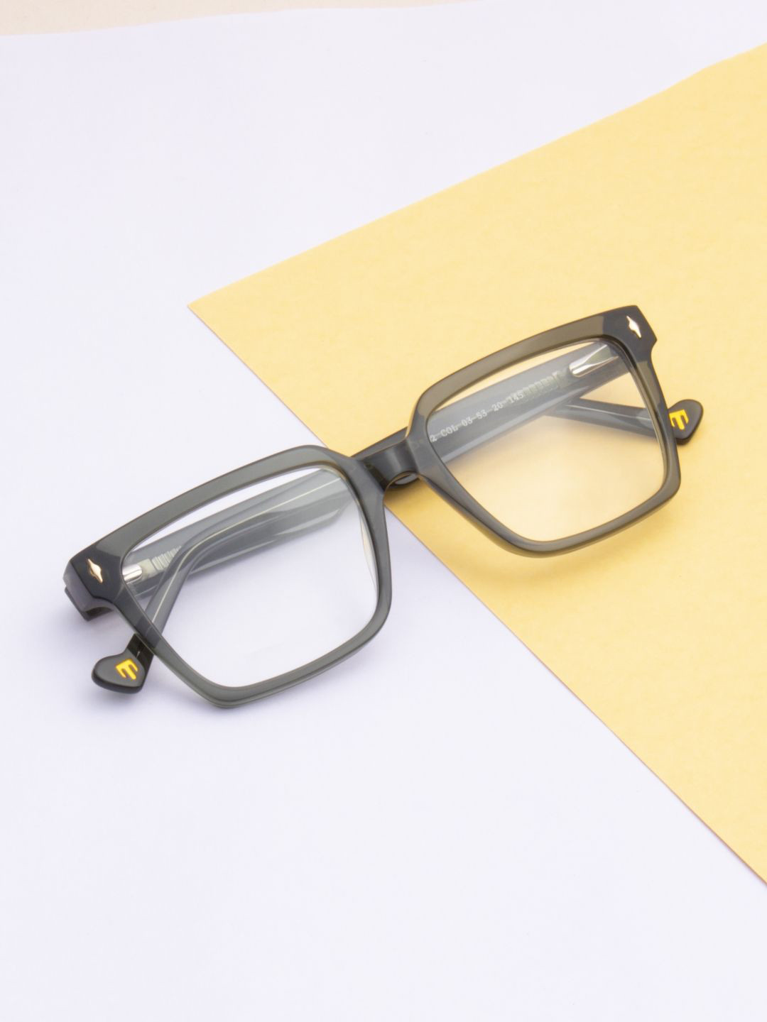 Ted Smith Unisex Green Luxury Acetate Full Rim Square Frames