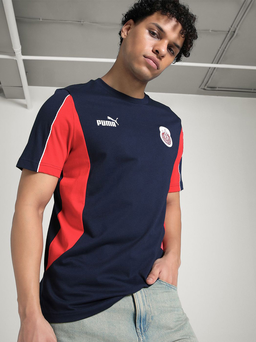 Puma Chg Ftblarchive  Printed Pure Cotton Short Sleeve Football T-Shirt