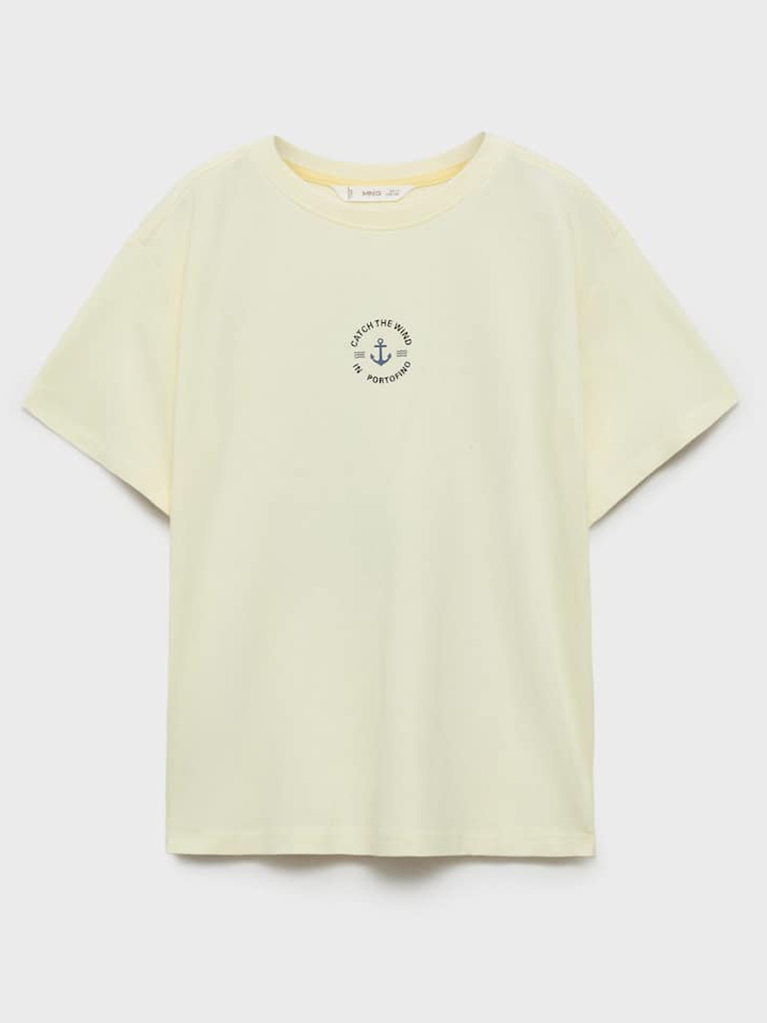 Mango Kids Boys Photographic Printed Drop-Shoulder Sleeves Cotton T-shirt