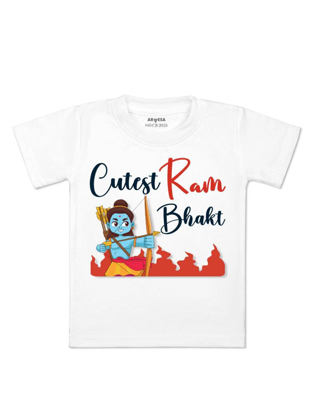 Arvesa First Navratri Printed Kids Unisex T-shirt