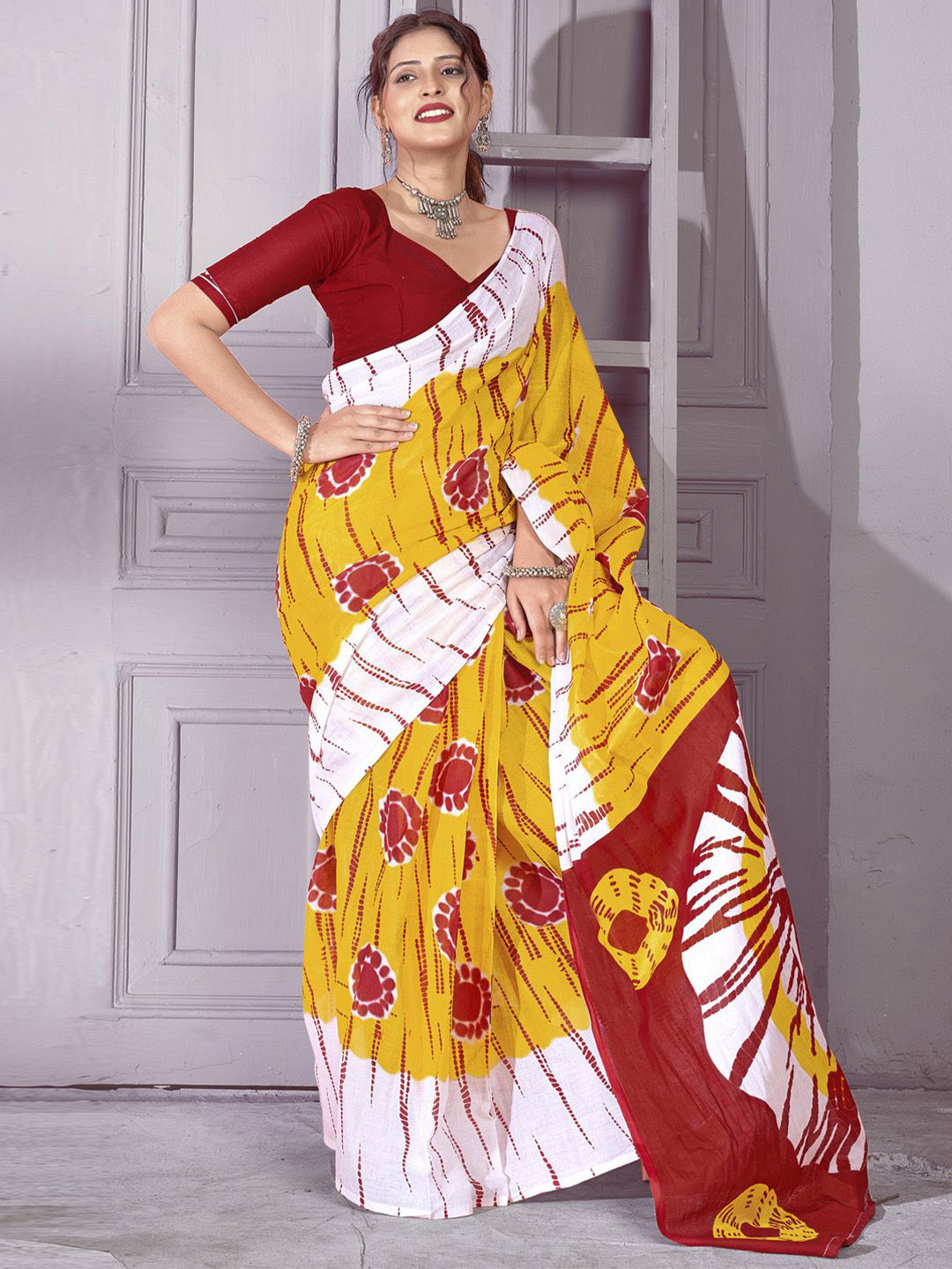Mitera Tie and Dye Bagh Ready to Wear Saree