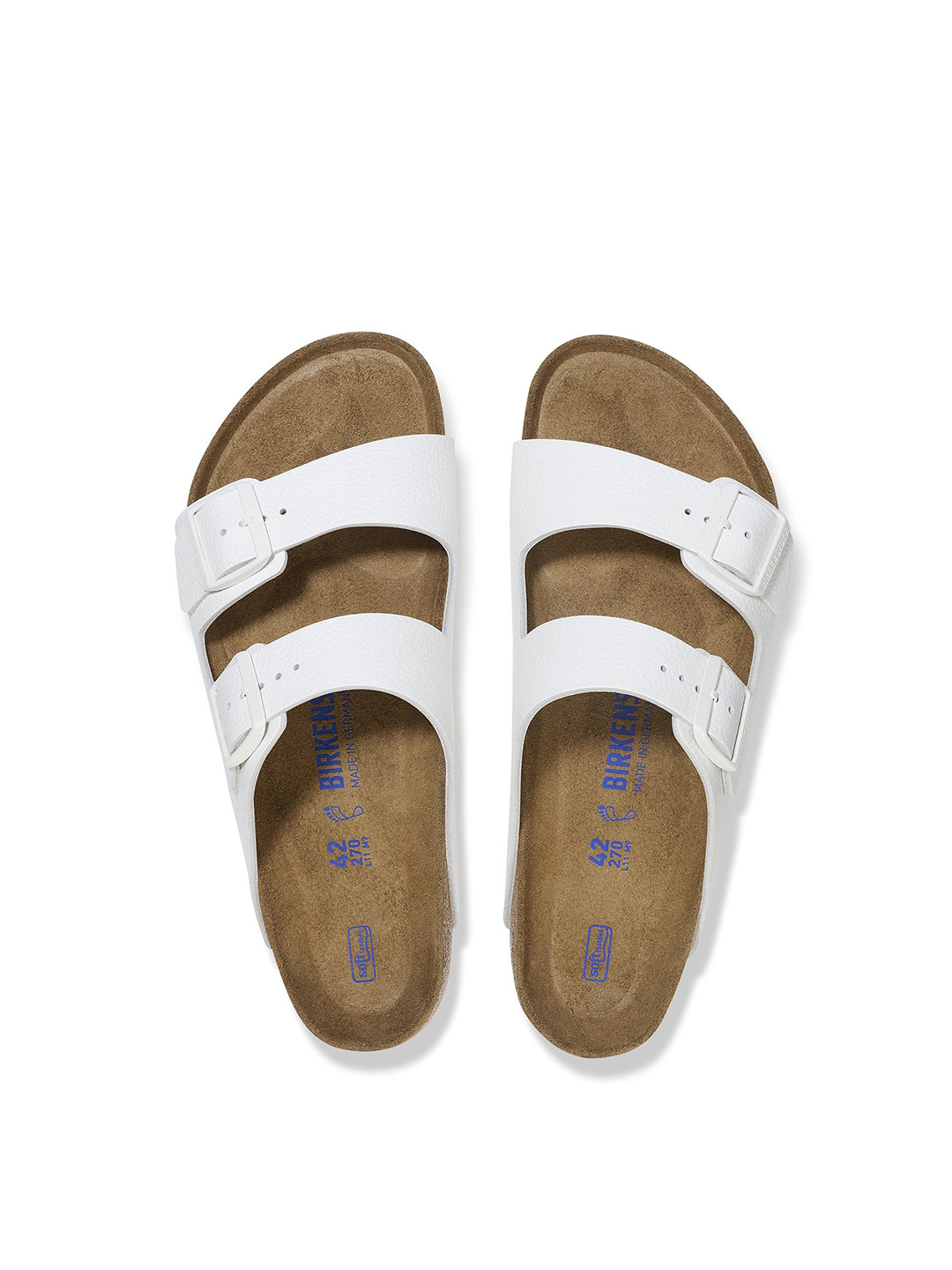 Birkenstock Arizona Leather Soft Footbed Two Strap Comfort Sandals