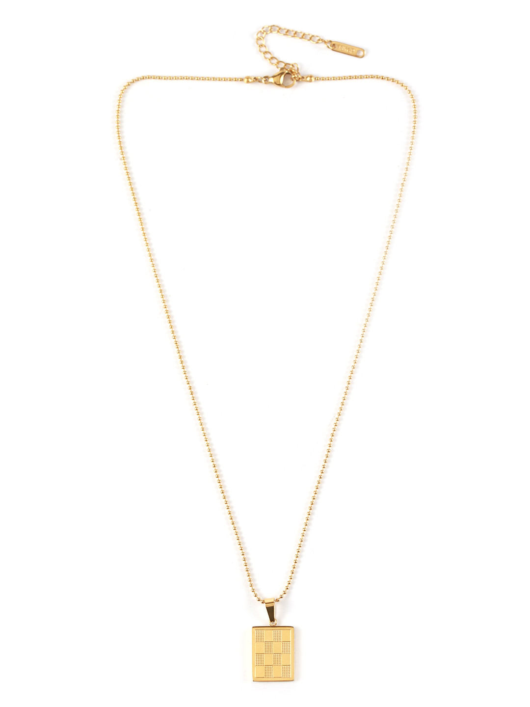 DressBerry Rectangular Shaped Minimal Pendant Chain