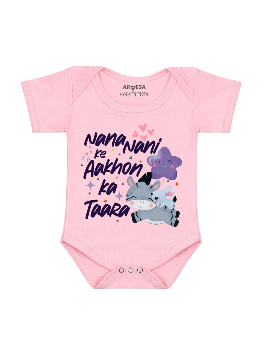 Arvesa  Kids Nana Nani Ke Aankhon Ka Tara Printed Bodysuit