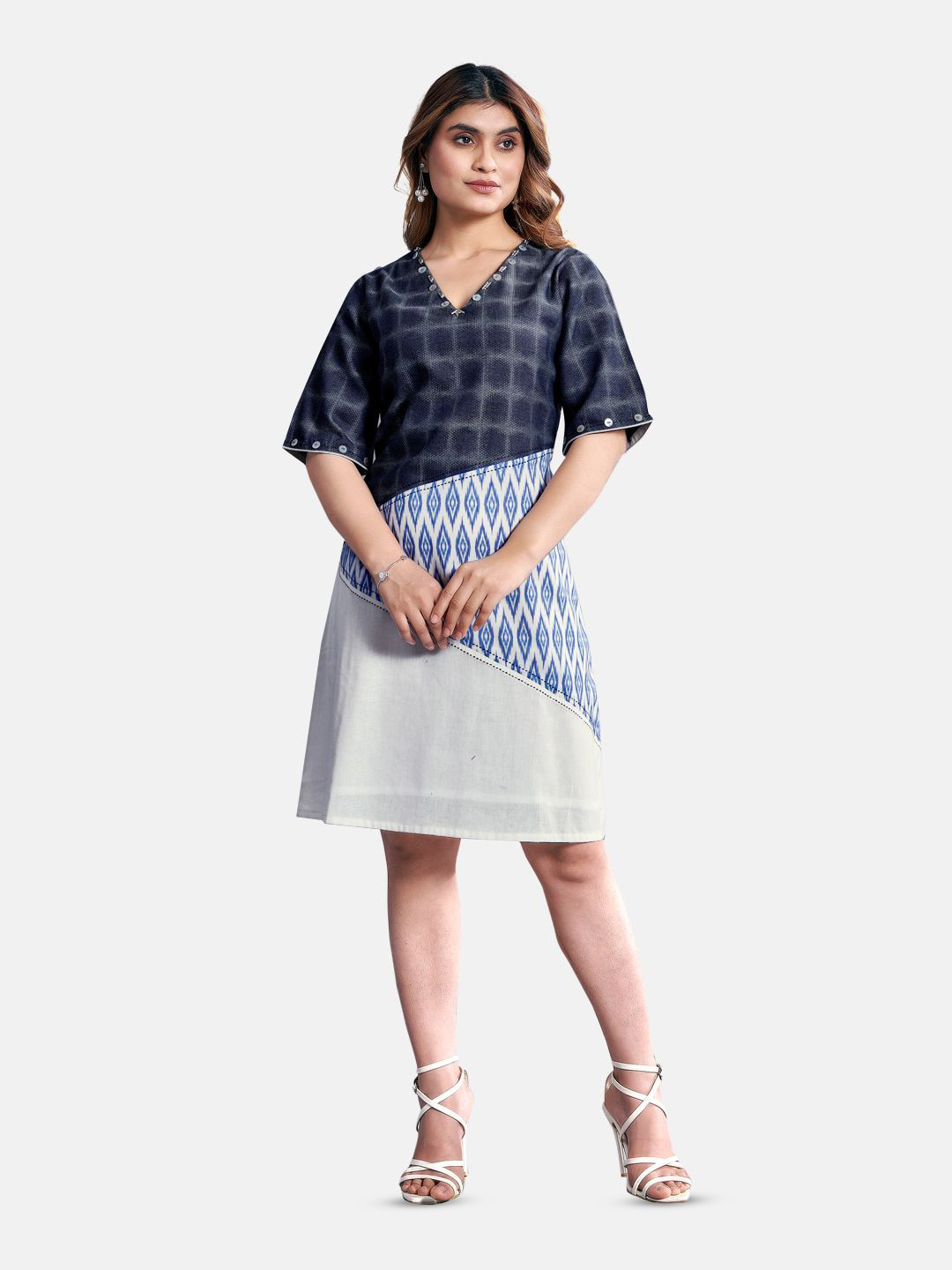 Komarri U Colourblocked Formal A-Line Dress