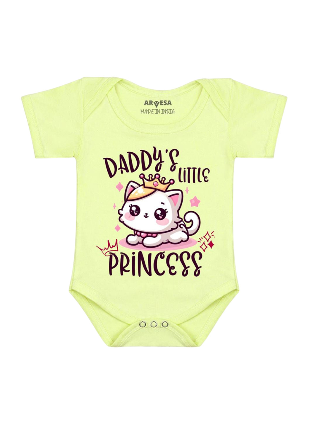Arvesa Daddy Little Princess Printed Bodysuit