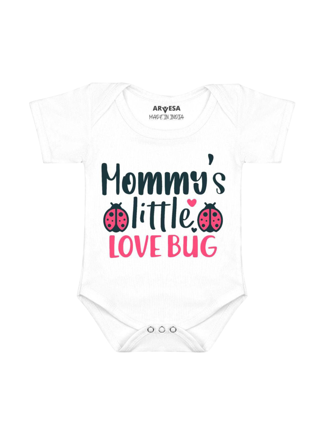 Arvesa Kids Mommy Little Love Bug Printed Bodysuit