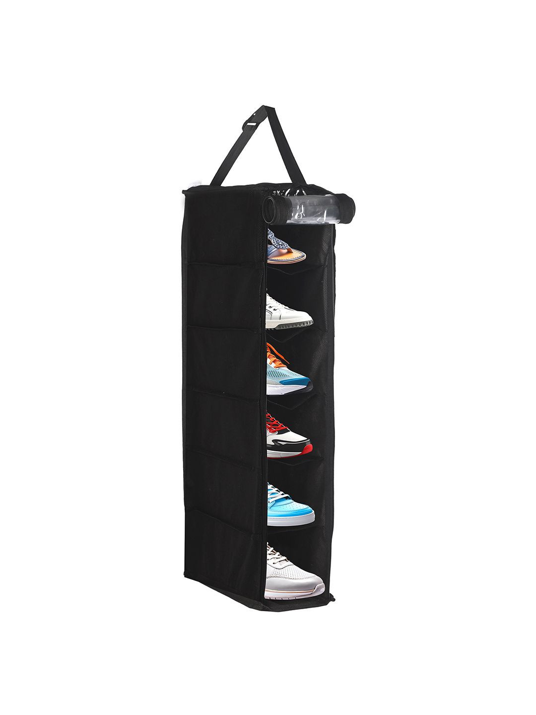 Kuber Industries Black 6 Shelf Hanging Shoe Rack Organiser