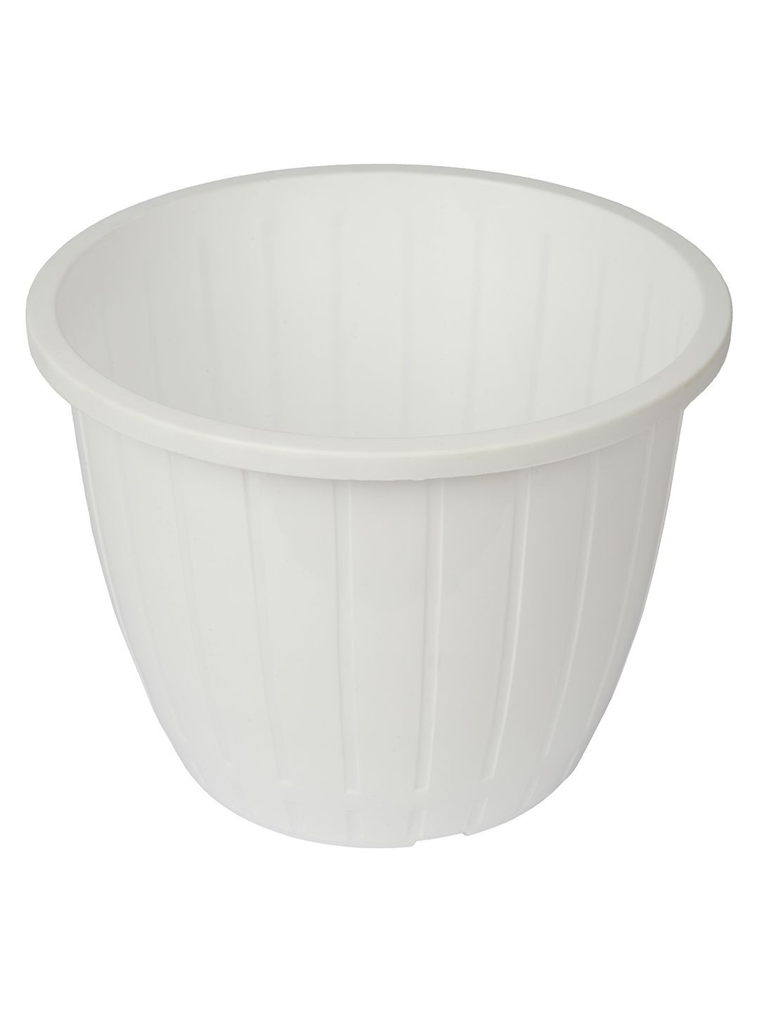 Kuber Industries White Duro-Design Flower Planter