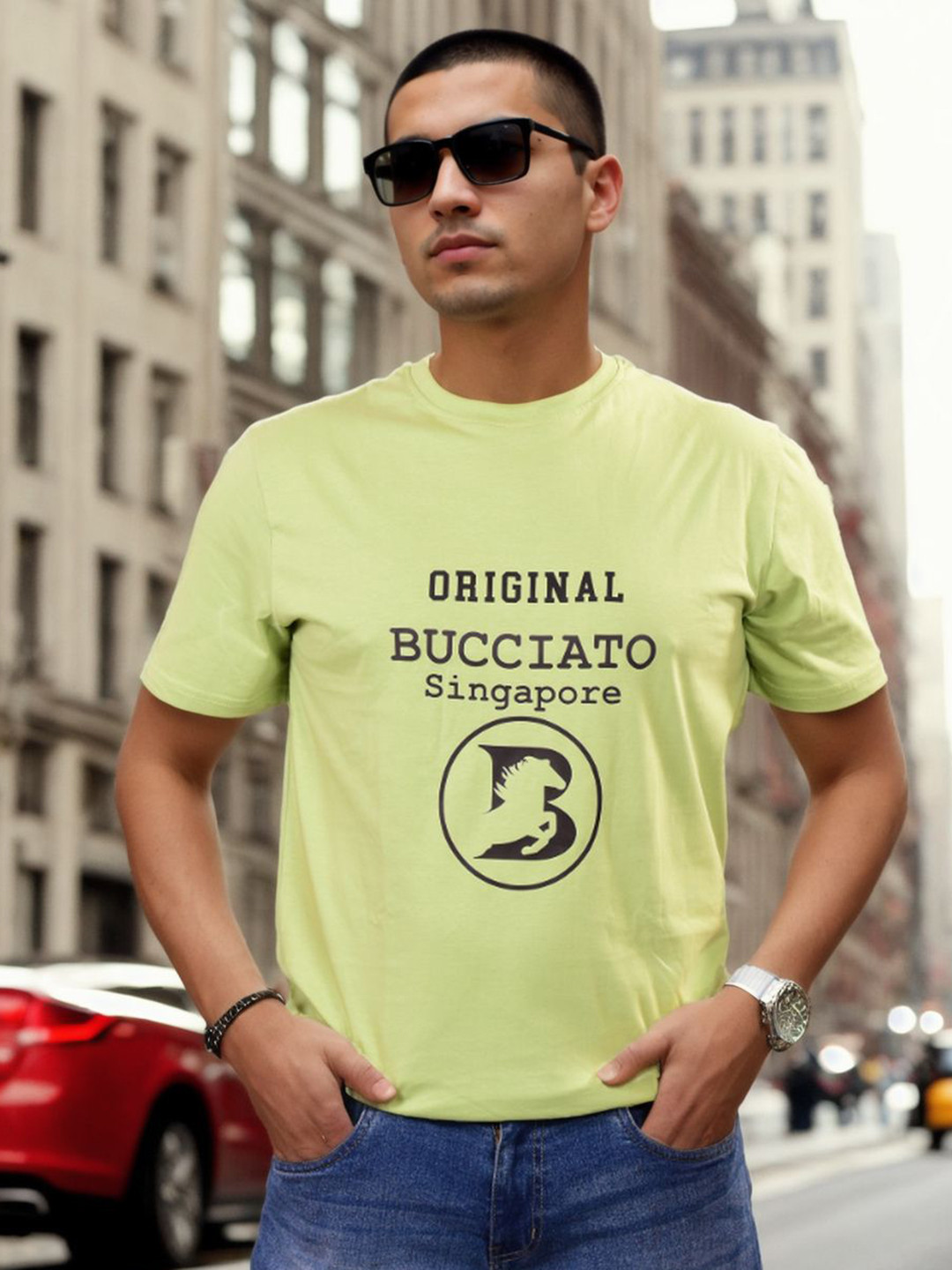 Bucciato Private Limited Men Printed Applique T-shirt