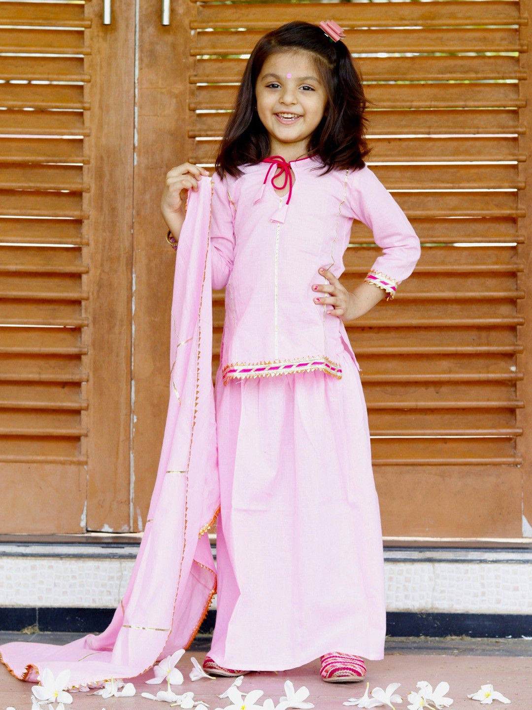 Thread & Button Girls Light Pink Skirt Set