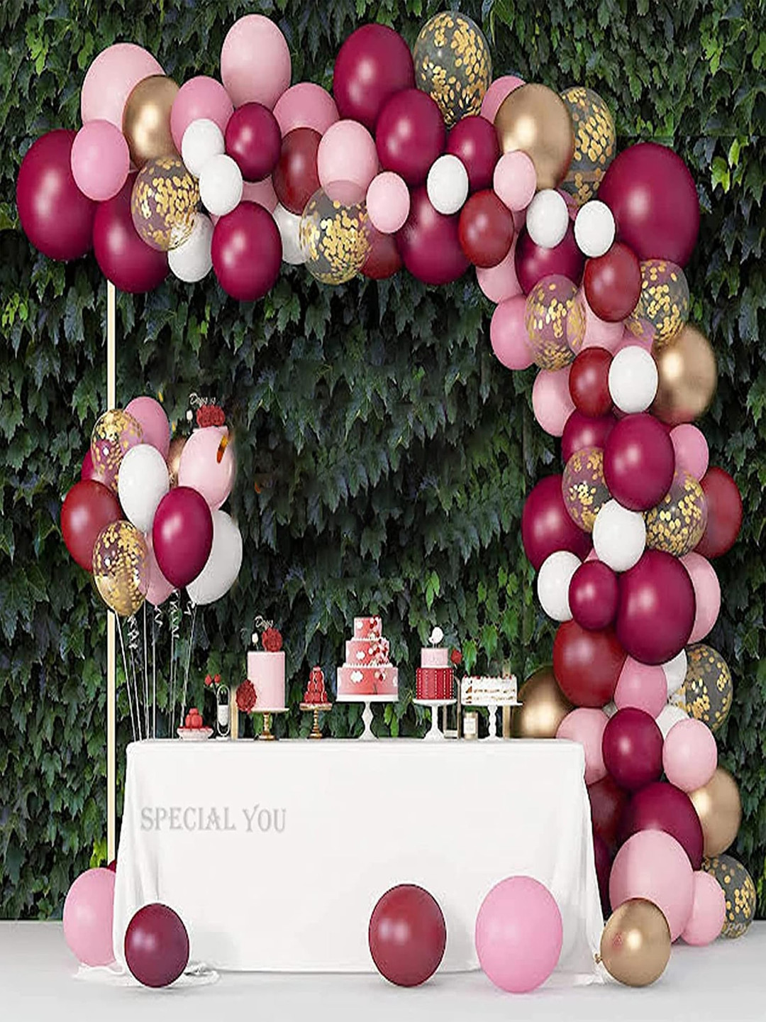 Special You 49-Pcs White & Pink Festive Decor