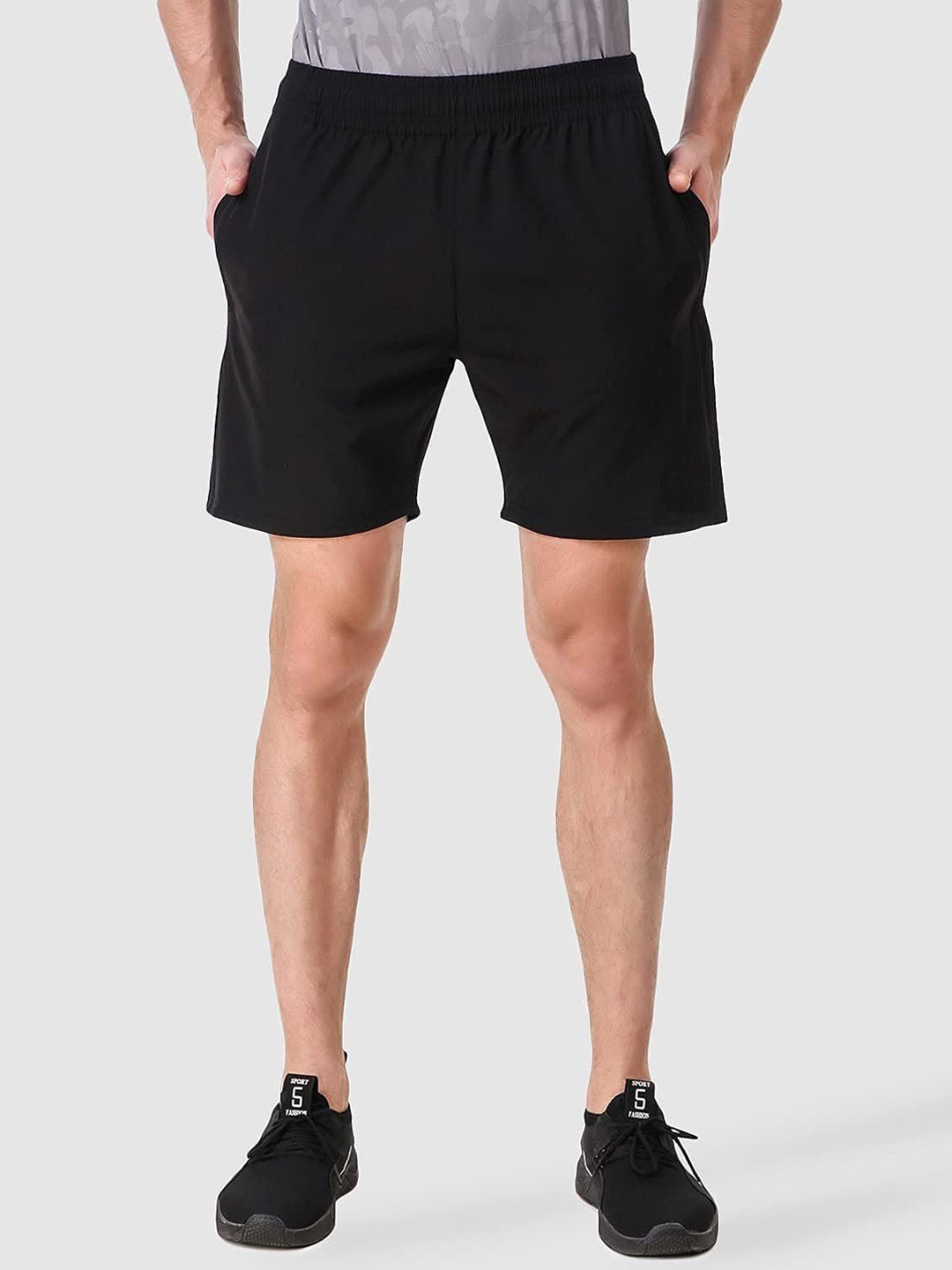 BAESD Men Running Sports Boxers Buggly_Shorts_ANS_Black_S