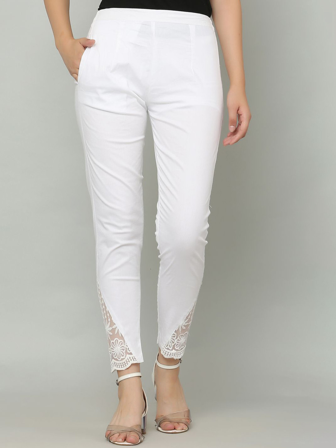 Sellingsea Women Self Design Slim Fit Regulars Trousers