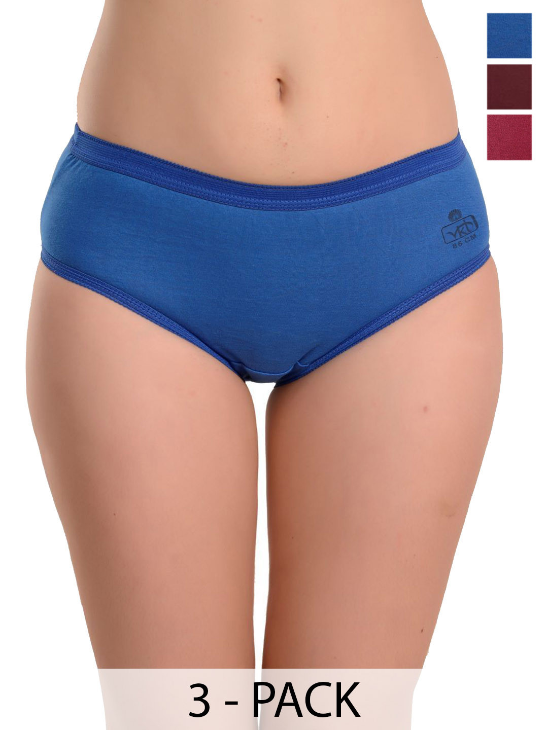 JIL X Pack Of 3 Mid-Rise Cotton Basic Briefs MY-JILX-PLAIN-OE-3PC