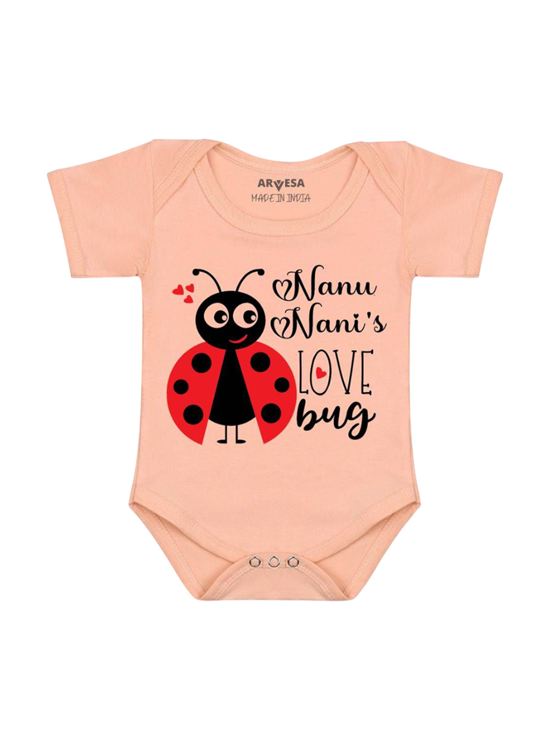 Arvesa Kids Nanu Nani Love Bug Printed Bodysuit