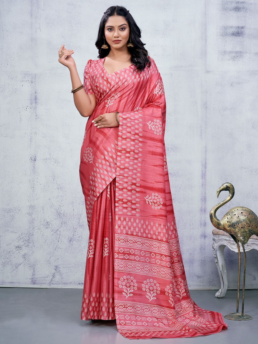 Mitera Bagh Block Print Saree