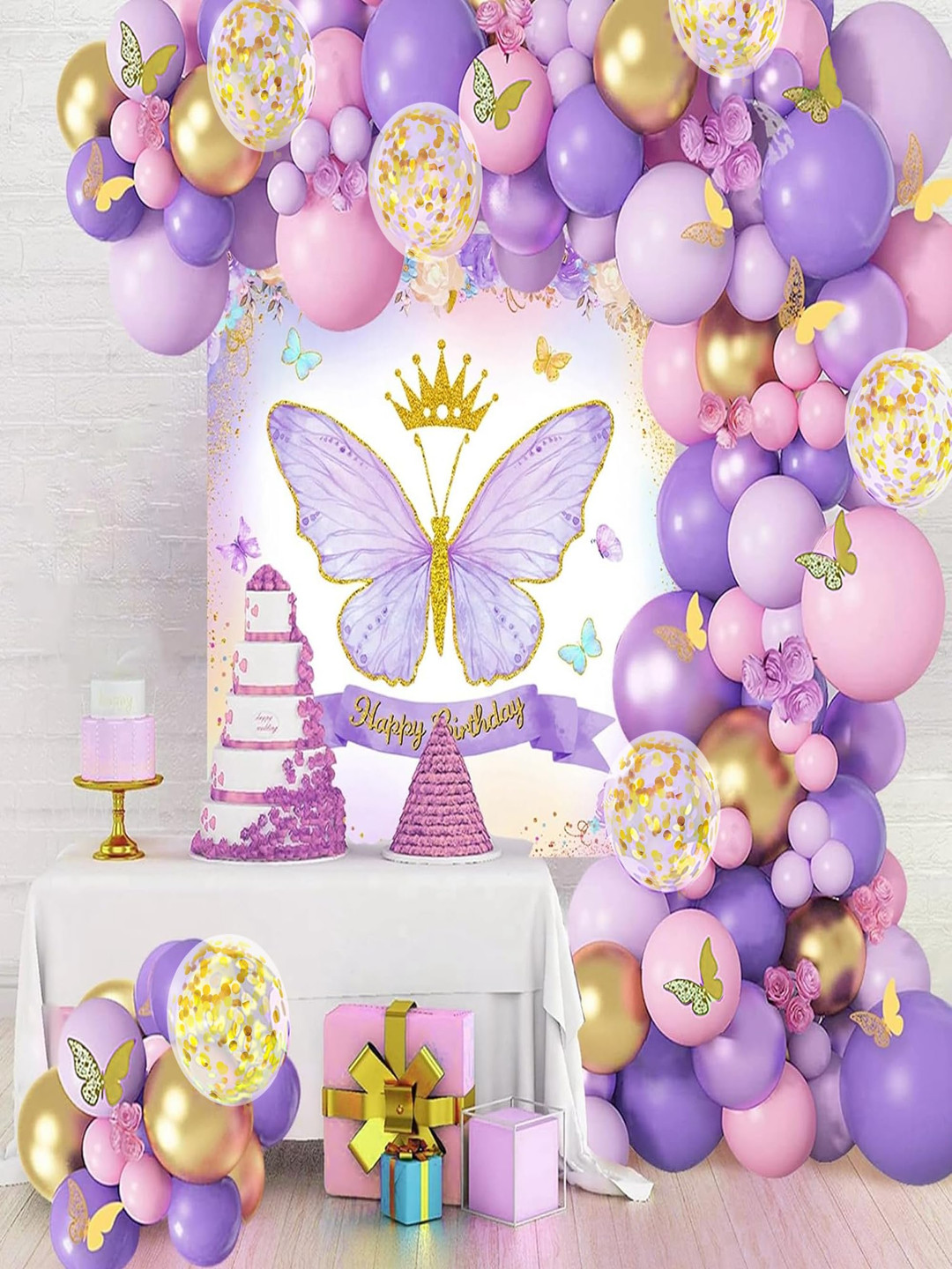 Special You 70Pcs Pink & Purple Birthday Decor