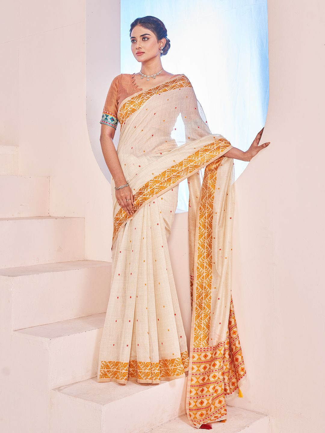 SARHAEthnic Motifs Chanderi Saree