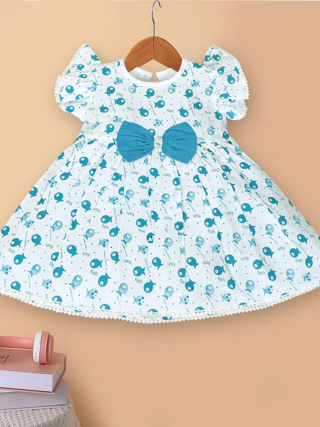 Sevgi Animal Print Flared Sleeve A-Line Dress