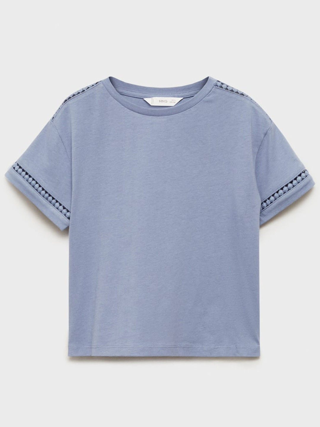 Mango Kids Girls Lace Inserts Regular Cotton Top