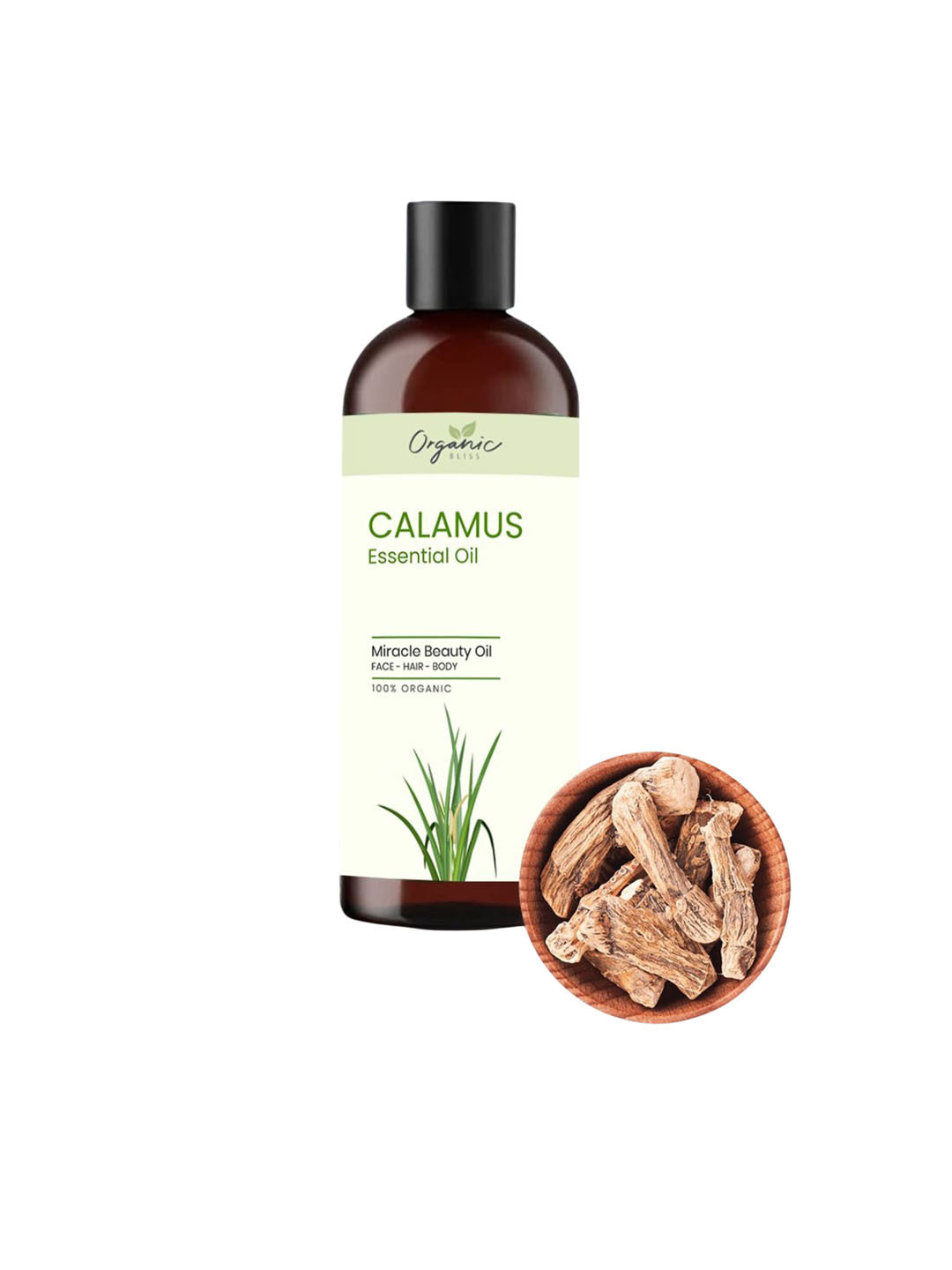 Organic Bliss Calamus Essential Beauty Massage Oil For Face Hair & Body - 50 ml