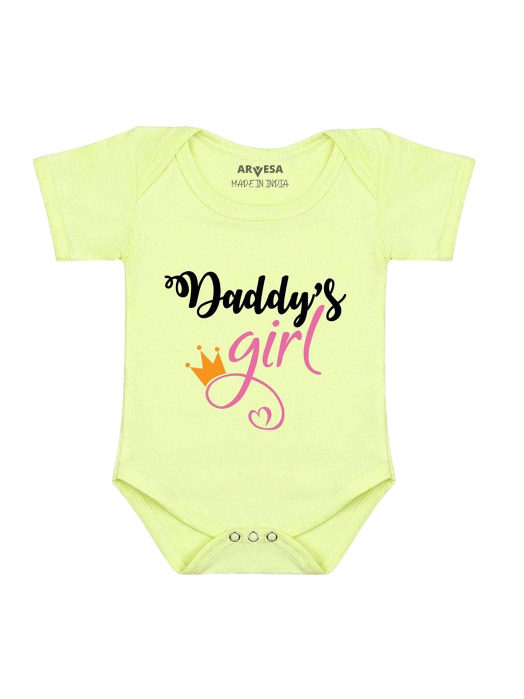 Arvesa Kids Daddy Girl Printed Cotton Bodysuit