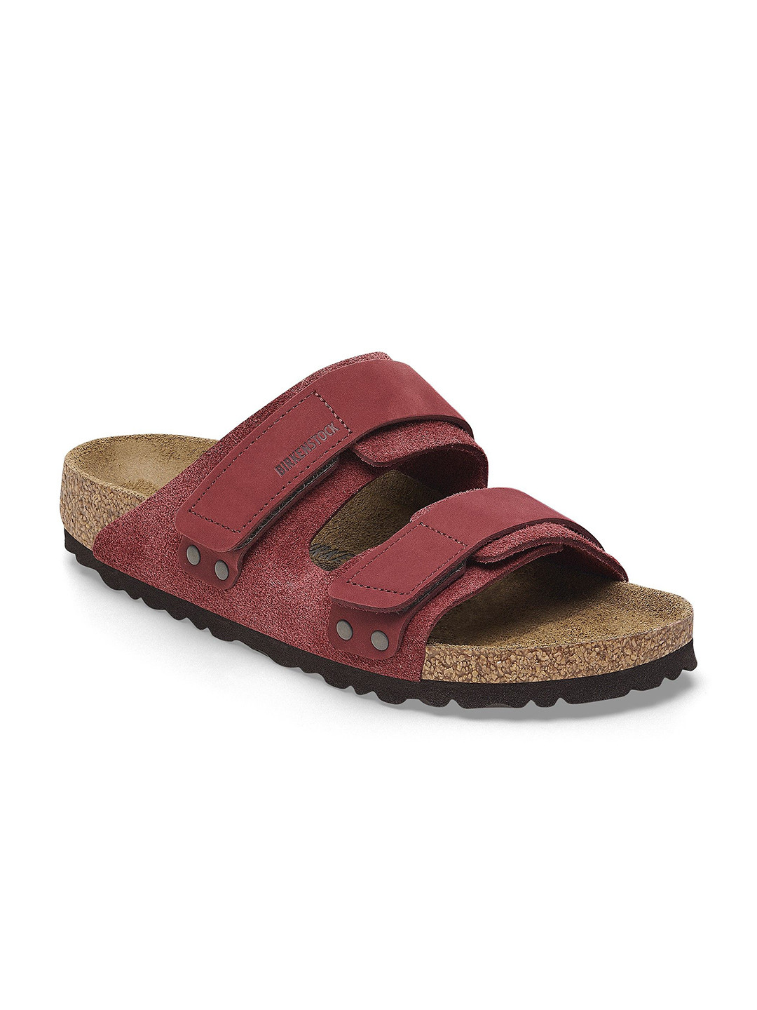 Birkenstock Uji Nubuck Leather/Suede Zinfandel Regular Width Two Strap Sandals