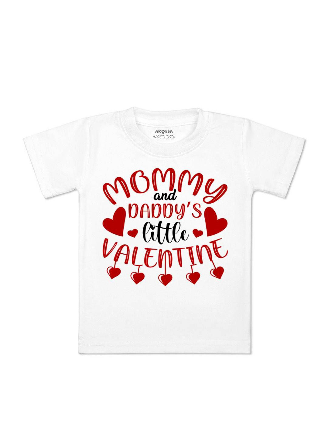 Arvesa Me And Daddy'S Little Valentine Printed Kids Unisex T-shirt