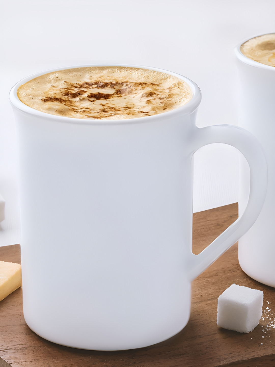 Larah by BOROSIL White Opalware Matte Mug 350 ml