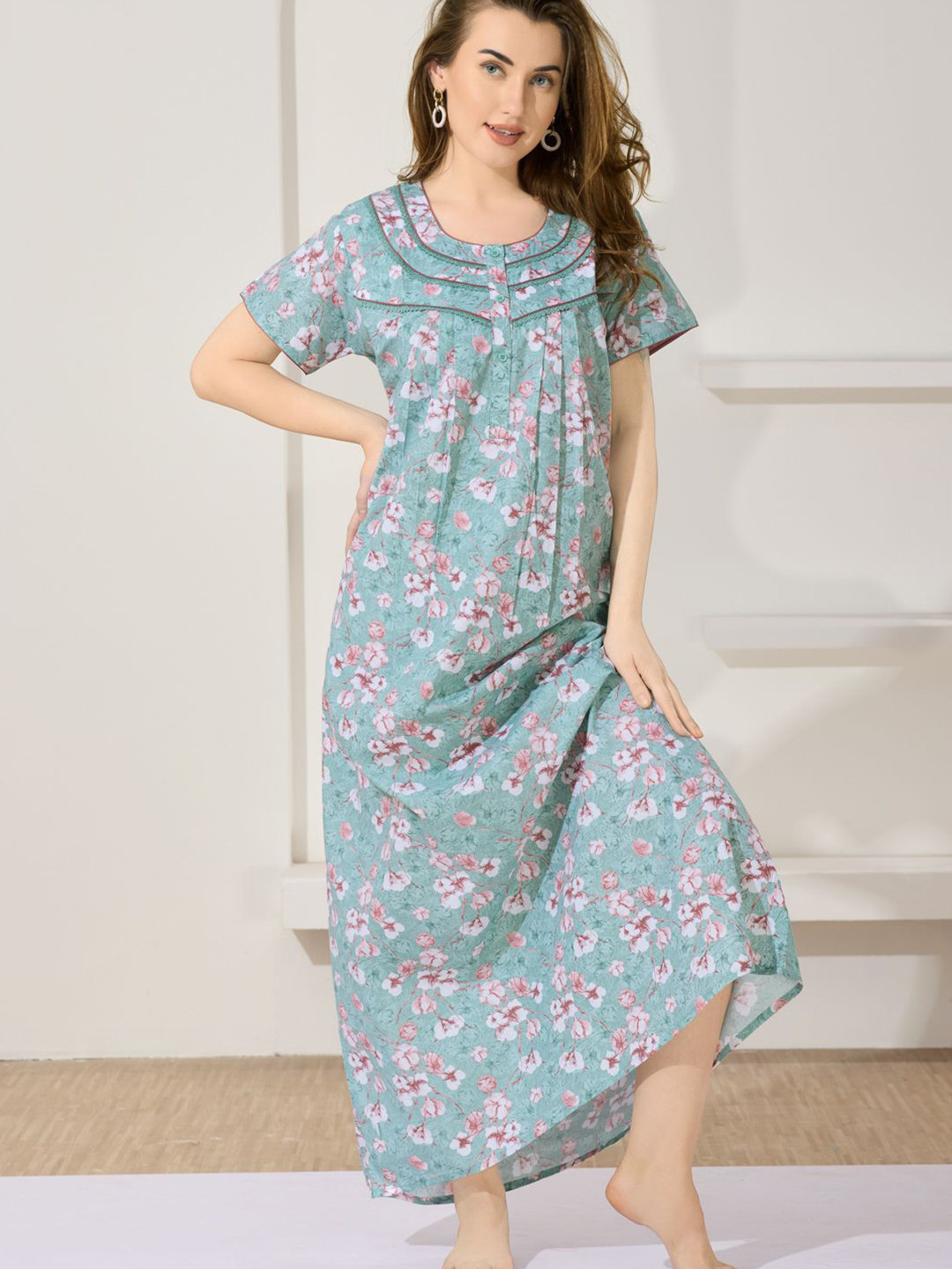 Soulemo Printed Maxi Nightdress
