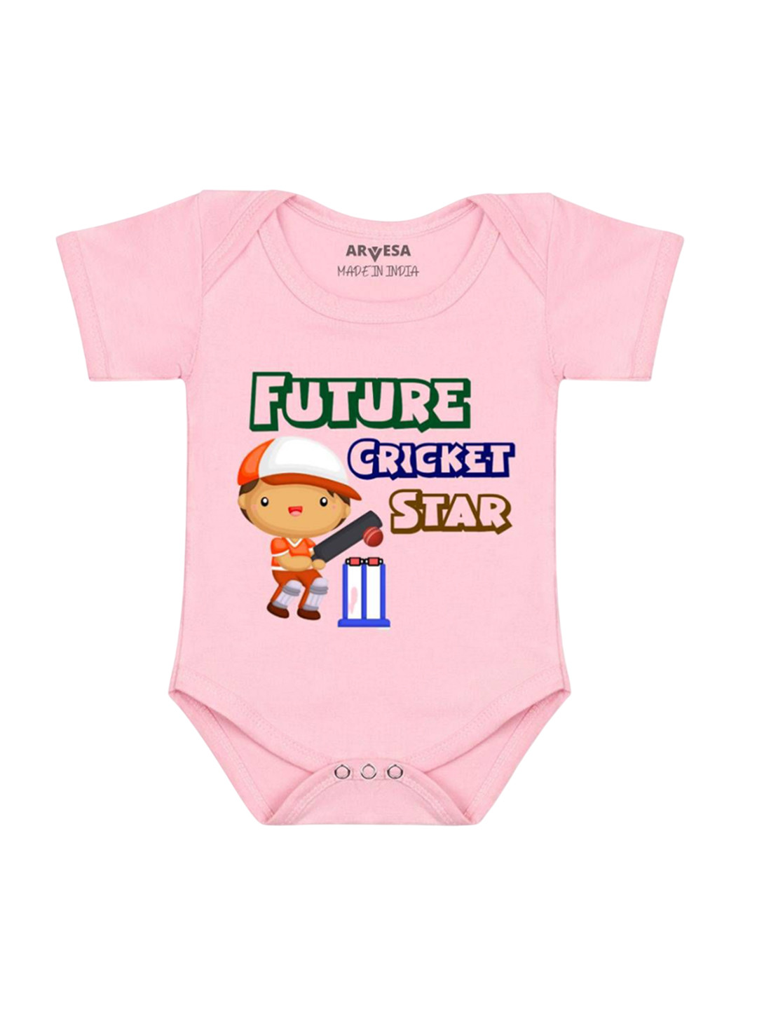 Arvesa Kids Future Cricket Star Printed Bodysuit