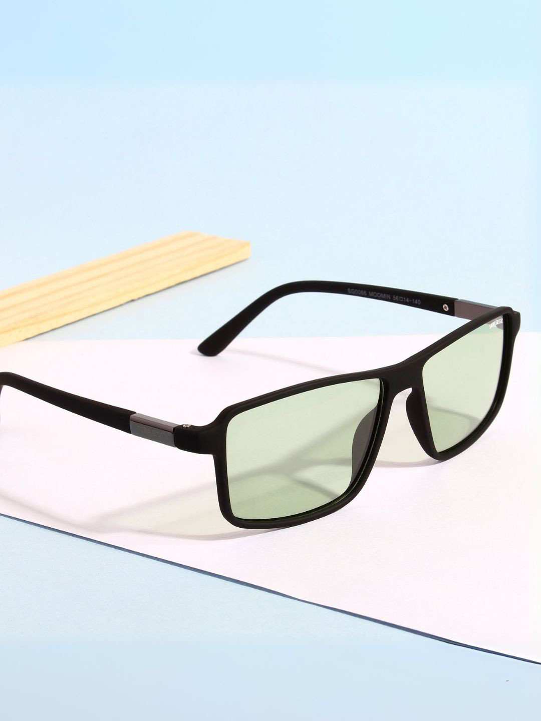 SUNGLASSIC Unisex Moomin. Green Candy Polarized Rectangle Sunglasses