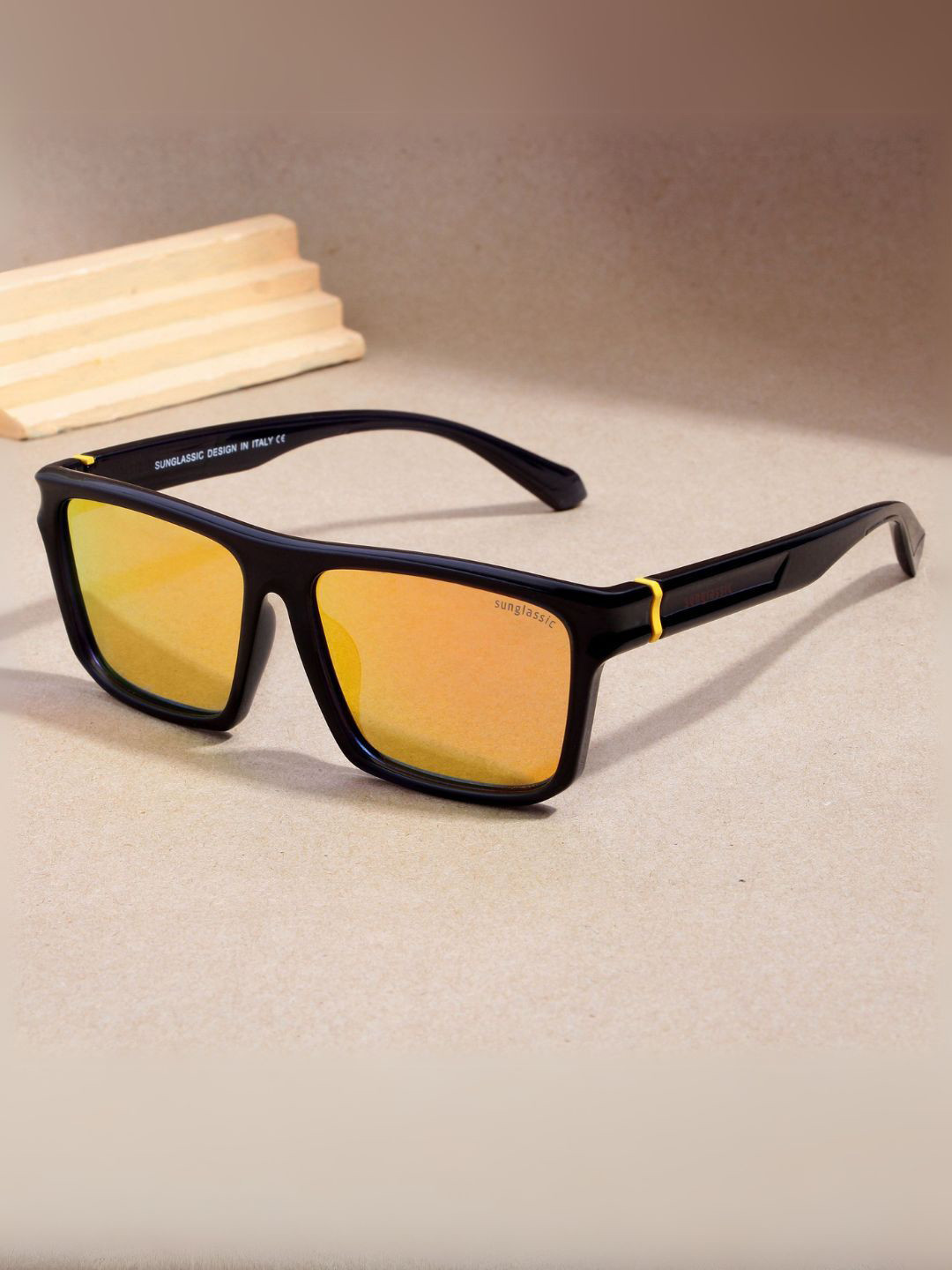 SUNGLASSIC Unisex Rectangle Sunglasses with Polarised and UV Protected Lens JACKSON