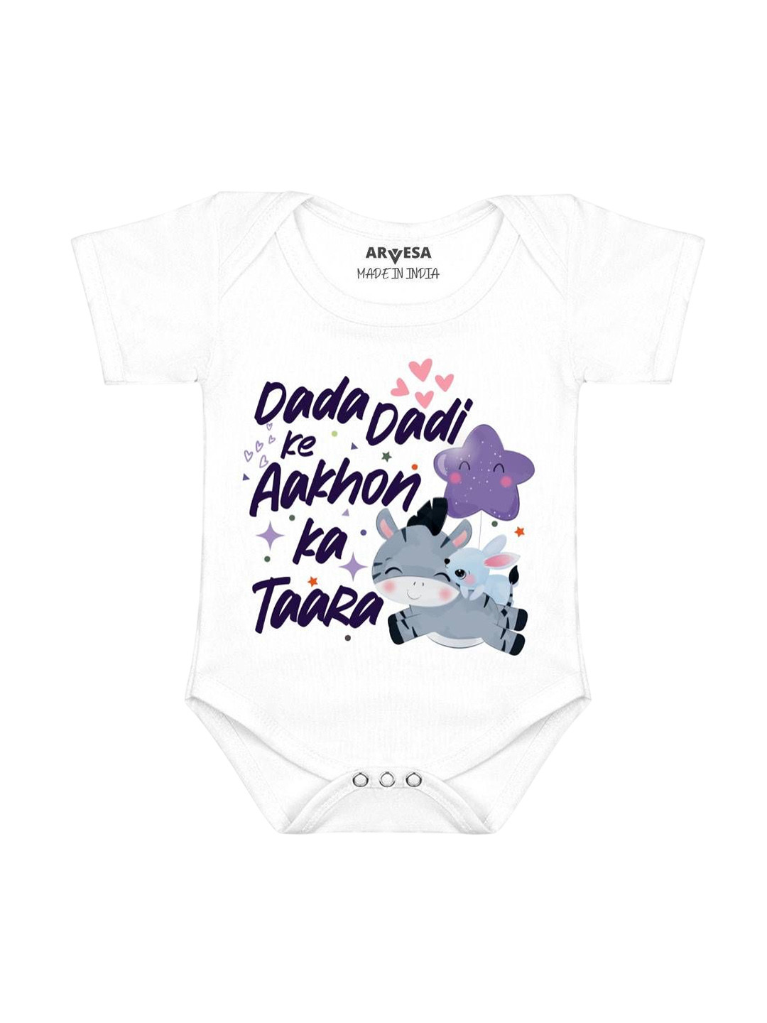 Arvesa Dada Dadi Ke Aankhon Ka Tara Printed Bodysuit