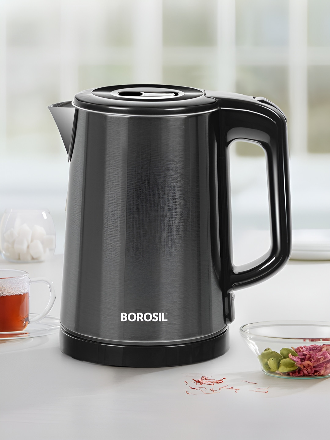 BOROSIL Cool Touch Black Electric Kettle1.5L 1350W