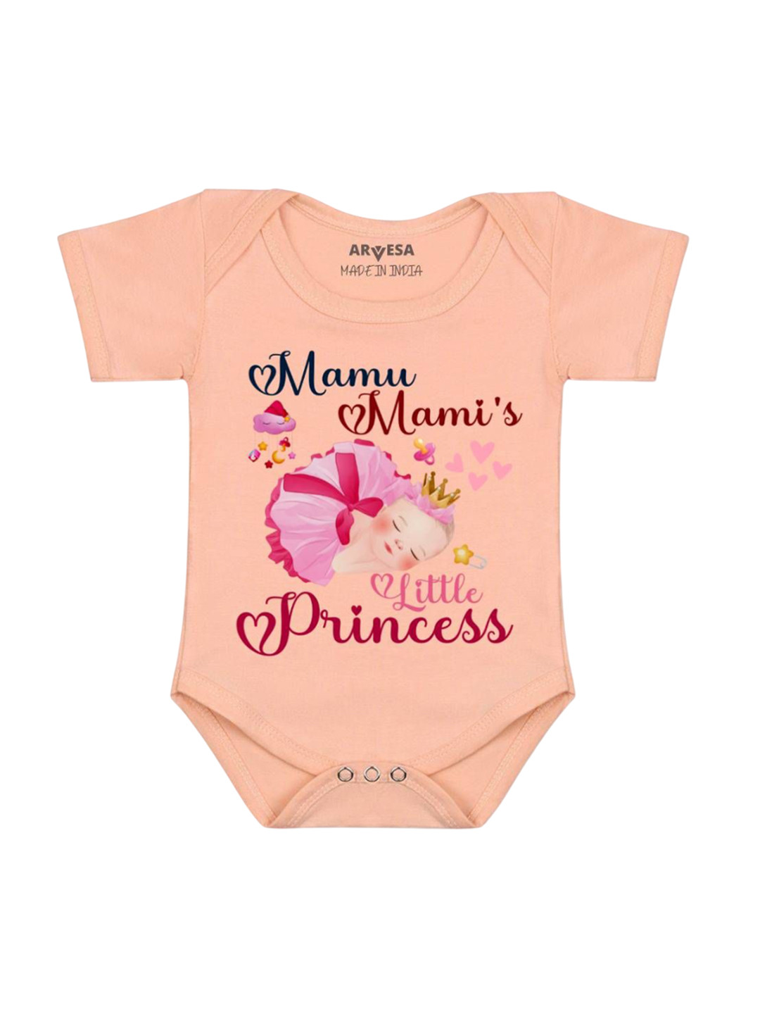 Arvesa Mamu Mami Little Princess Printed Romper
