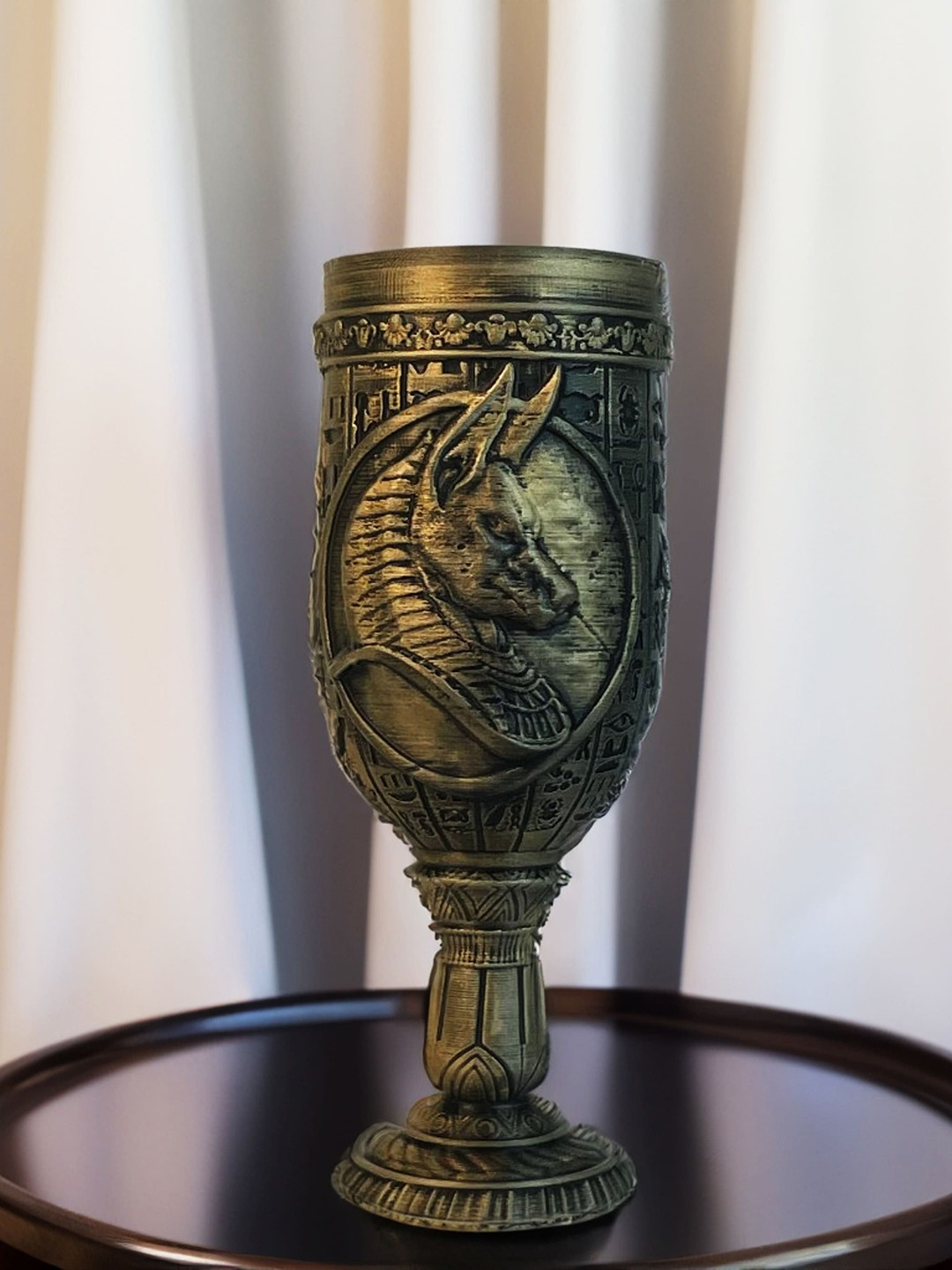 Archadia Egyptian Pharaoh Gold Ceramic Matte Living Room Small Showpiece - 3.1 Inches