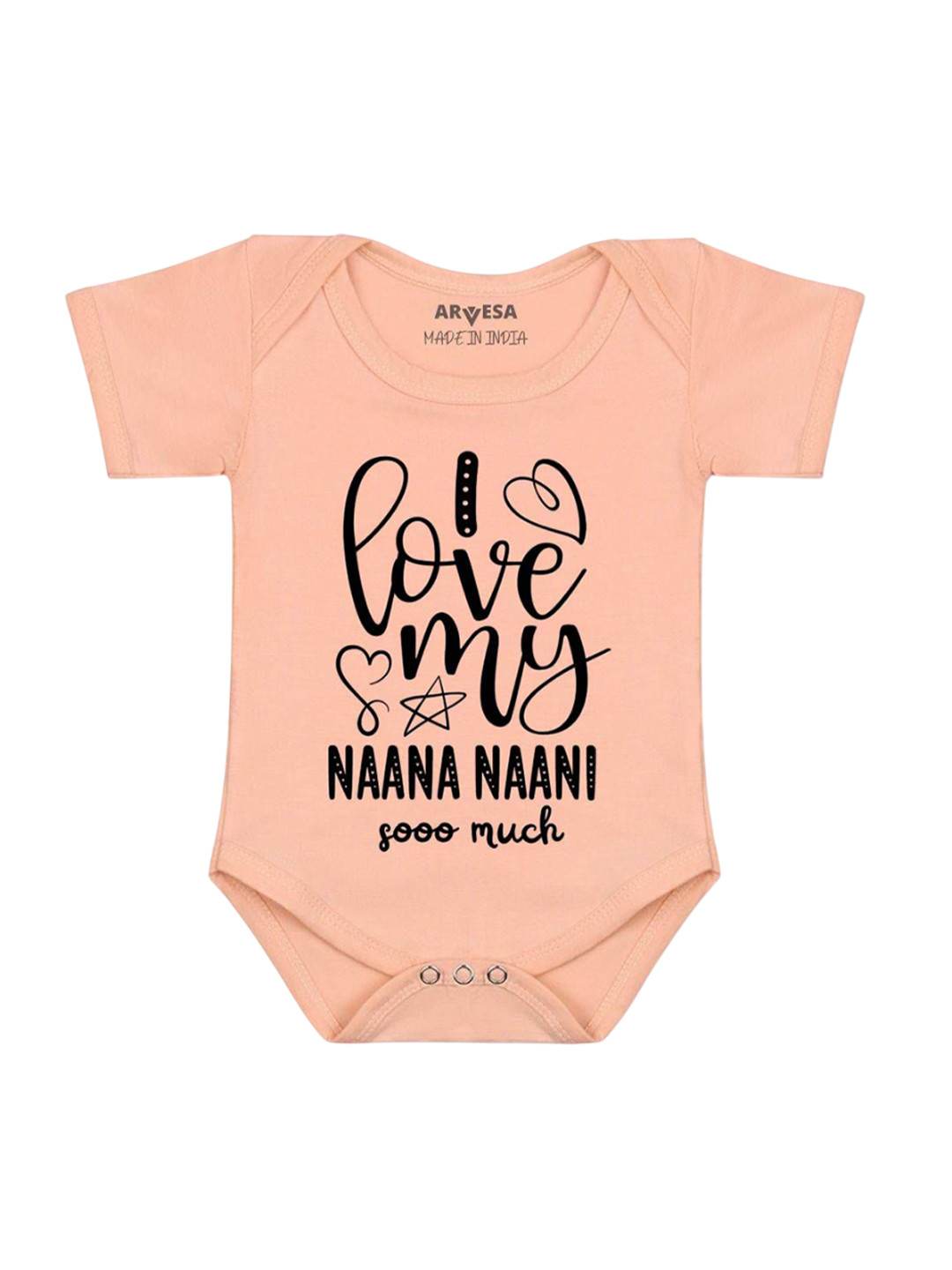 Arvesa Kids I Love My Nana Nani So Much Printed Bodysuit