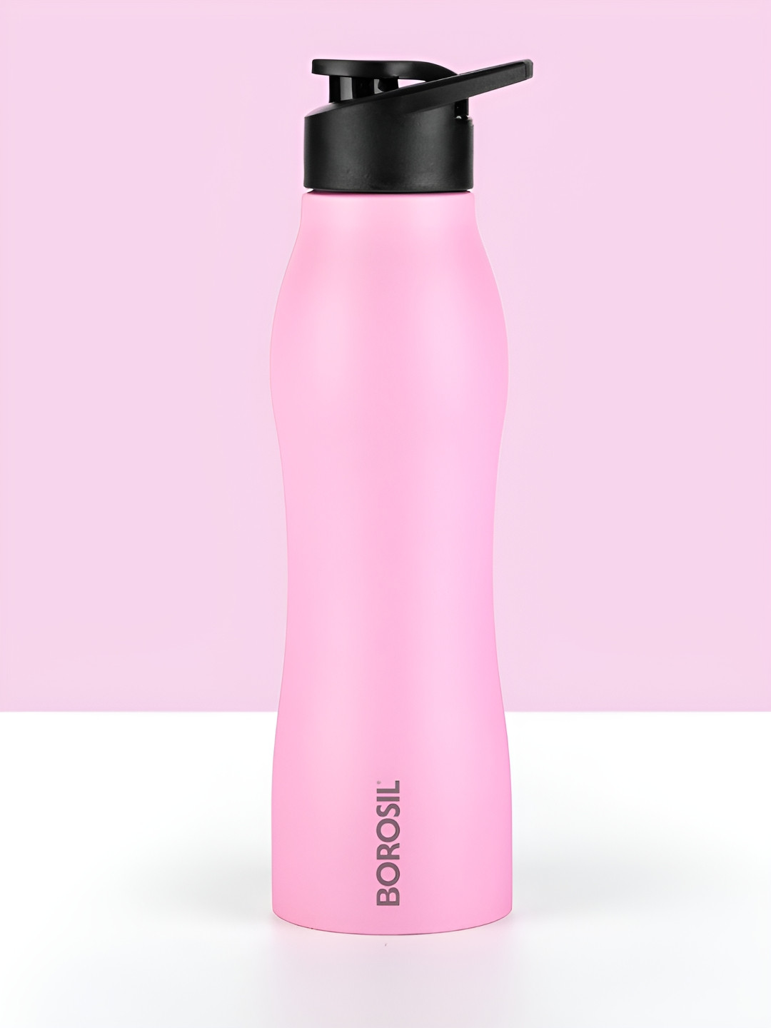 BOROSIL Grip Go Pink Solid Stainless Steel Spill Proof Water Bottle - 950ml