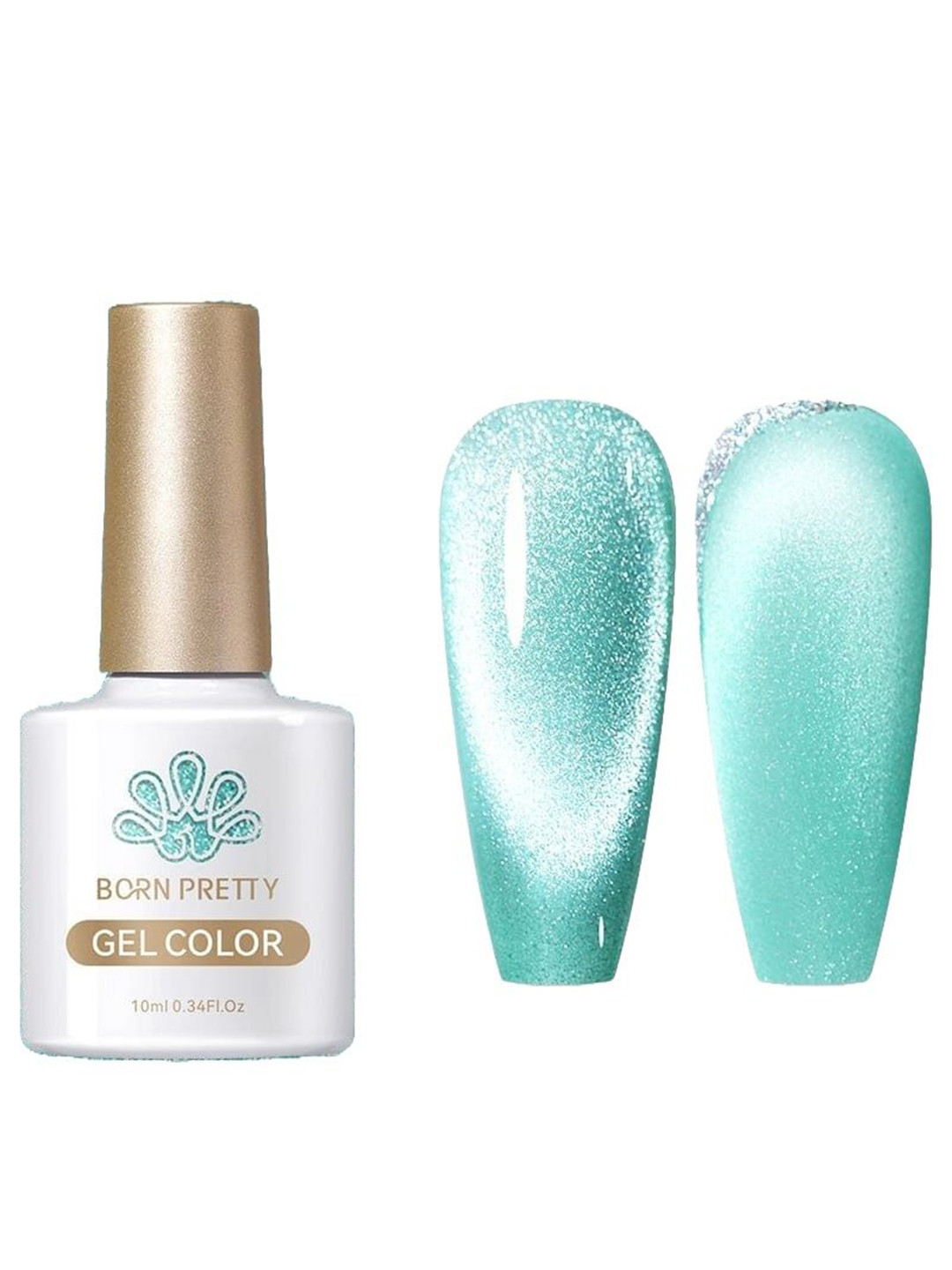 BORN PRETTY Sea Blue Cat Magnetic UV Gel Nail Polish - 10ml - 01